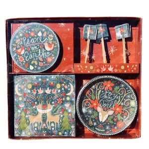 Molly & Rex Folksy Peaceful Animals Party Tableware Entertainment Set (14159)